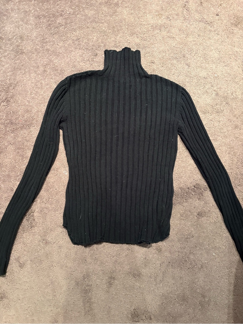 Banana Republic Black Ribbed Turtleneck Sweater - Women